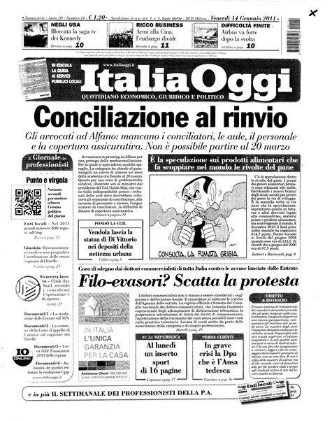 Italia oggi : quotidiano di economia finanza e politica